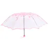 Umbrellas Transparent Folding Umbrella Sun Protection Travel Clear Outdoor Raining Day Sunny Foldable