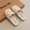 Slipper Children Beach Slippers Braided Peep Toe Simple Style 26-36 Girl's Sliders Breathable Casual Morden Two Colors Kids Flat Sandals 230530