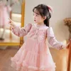 Girl's Dresses Girls Elegant Party Dresses for Spring Autumn Kids Princess Costumes Teenagers Children Clothes Ball Gown Years Color