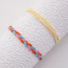 Link Armbanden HuaTang Boheemse Stijl Geweven Armband Kleurrijke Dames Sieraden Ketting Verstelbaar Seaside Outdoor