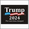 Bannervlaggen Trump 2024 Amerikaanse presidentiële campagnesticker Donald Car Bumper Stickers Drop Delivery Home Garden Feestelijke feestverlening DHTXF