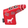 Andere Golfprodukte Leder SHABIER Red #23 Starker Magnetverschluss Blade Putter Head Cover 230530