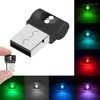 Veilleuses 3 pièces Mini USB LED lumière de voiture Auto atmosphère intérieure lampe décorative éclairage de secours PC coloré