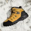 Large Size Winter Waterproof Men Boots Warm Plush Outdoor Snow Boots Men Work Casual Shoes Hiking Non-slip Rubber Ankle Boots