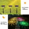 Solaire Led Lumière Extérieure Jardin Lumières Étanche Projecteur Rgb Couleur Changeante Pelouse Lampe Décoration Éclairage