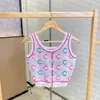 Frauen Strick Camis Buchstaben Gedruckt Tank Top Sommer Sexy Gestrickte Tops Rundhals Gestrickte Camis