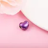 Luźne szlachetne fit ckk bransoletki s925 Oryginalne metalowe fioletowe serce z urokami do biżuterii tworzące srebrne uroki koraliki kralen