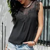 Women's Blouses 2023 shirts shirts mouwloze zomer losse pure pure kleurblok stiksel lange camisoles voor vrouwen