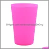 Wine Glasses Reusable Sile Portable Printed Outdoor Beer Drinking Cup For Travel Picnic Pool Cam Drop Delivery Home Garden Kitchen D Dhzqi