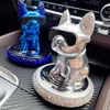 Car Ornament Swing Doll Metal French Bulldog With Solid Diamond Perfume Purified The Car Inside Air Condition Nice Car Gifts L230523