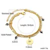 Bracciale in acciaio inossidabile placcato oro Pvd 18k libero all'ingrosso Braccialetto di fascino della catena dei gioielli impermeabili di modo su ordinazione all'ingrosso