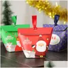 Confezioni regalo Scatole per imballaggio di caramelle natalizie creative Natale Mini Babbo Natale Elk Pacchetto di cottura al cioccolato adorabile Decorazione per feste Drop Deliver Dhs7P