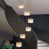 Hangende lampen Noordelijke fel heldere moderne ledlichten levende eetkamer slaapkamer bar hall villa el trappen indoor verlichting