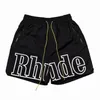 Shorts Rhude Mens Shorts Women Designer 3M Reflective Summer Fashion Quick Drying Streetwear Fashion Casual Hip Hop Beach Sportswear Mens Short
