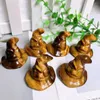 Figurine decorative 4cm Natural Tiger Eye Stone Crystal Wizard Hat Carving Hand Polished Reiki Healing Gift Room Decorazione della casa 1pcs