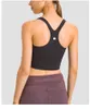 LL Women Yoga I-Back Bra Crop Top Bodycon Tank for Sports Bras Girl High Complastic Sport Tank Racerback Vest Gym S2081