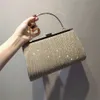 Chaîne lune femmes sac à main abricot soirée pochette fête épaule chaude femme Sequin mariage luxe sac à main