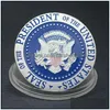 Arts and Crafts 2024 President van de Verenigde Staten Metalen Herdenkingsmunt Collectible Coin Donald Trump Herverkiezing Gift Drop Delivery Home Dhkzv