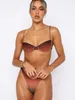 2023 New Women's Swimwear Sexy Push Up thong Mini Bikini Set Tie Dye Print Beach Suit Brazil Biquini Two Piece P230530