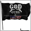 Banner Flags 3X5Ft Trump 2024 Campagna God Guns Flag Drop Delivery Home Garden Forniture per feste festive Dh13Y