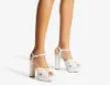 Luxe Vrouwen Sandalen Heloise Dikke zool sandalen Geknoopte Bandjes Mode Peep Toe Party Bruiloft Perfecte Zomer Dame trouwschoenen 35-43