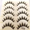 Faux Cils Naturel Long Cosplay Maquillage Cross Strip Black Eye Lashes et Chat 5 paires 230530