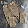 Women's Pants Capris Ins Explosion Beach Handmade Crochet Hollow Out Bandage Elastic Waist Shell Pants Sunscreen Fishing Net Trouser T230531