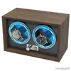 Scatole per orologi Astucci automatici Usb di lusso in legno Adatto per orologi meccanici Silenzioso Ruota elettrico