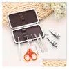 Other Hand Tools 7Pcs Nails Clipper Kit Manicure Set Stainless Steel Clippers Trimmers Pedicure Scissor Nail Sets Beauty Tool Dbc Dr Dhgng