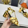 Designer Summer Women's Sandals Dress Shoes Horsebit Perfect and Beautiful House High Heels Thick Heels Famous Women's High Heels Comfort