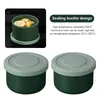 Dinnerware Sets 2pcs Microwave Heating Lunch Box -grade Silicone With Lids Outdoor Picnic Flexible Keep Fresh Sealing Buckle