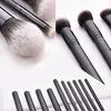 Brushes Hot Luxury 10 Pcs Gift High Quality Vegan Synthetic Black Color Custom Cosmetic Private Label Makeup Brush Set Dropshipping