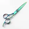 Tools Freelander 6 inch Japan 440C Professional Salon Hairdressing Scissors Green Hair Scissors Hairstylist Barber Scissors