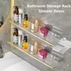 Mensole da bagno Scaffale da bagno a parete Bagno con doccia Toilette Scaffale in stile semplice Organizzatore di stoccaggio per lavaggio cosmetico Scaffale multiuso 230530