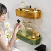 Półki łazienkowe akrylowe półki w łazience przezroczyste uchwyt na magazyn prysznicowy bez wiercenia na ścianie montowany na ścianie pływające szampon łazienki 230530