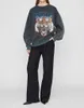 Plus Size AB Topkwaliteit Designer Sweatshirt Print Gewassen roerbaktrui Vintage truien Pullover Hoodies