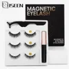 Borstar Magnetiska ögonfransar 3D Mink Fake Eyelash Magnet Eyeliner Falskt ögonfransvattentät vätska Långvarig ögonfransförlängning Makeup