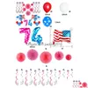 Party Decoration Independence Day Balloon Set Aluminum Foil Number 7 4 Letter Usa Flag Sequin Balloons Birthday Vt0247 Drop Dhoyr