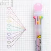 Colored Press Ballpoint Pens 10 In1 For School Birthday Gift Stocking Stuffer