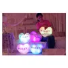 Coussin / Oreiller Décoratif De Noël Lumineux Mignon 30Cmx30Cm Étoile Coeur Patte D'ours Led Lumière En Peluche Nuit Enfants Coussin De Noël Jouets Dh0198 Dhjcz