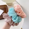 Scrunchies oversize in organza a rete brillante Fascette per capelli da fata estiva Fasce per capelli elastiche alte da donna Accessori per capelli con coda di cavallo