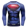 Men's T-Shirts Exercise Men's Bodybuilding Fitness T Shirt Man 3D Print Long Sleeve Quick Dry Compression Shirt Stretch Sports Running Gym Tops J230531