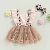 Abiti da ragazza baby Toddler Kid Neonate Dress Tulle Leopard Party Abiti da compleanno per ragazze Abbigliamento estivo