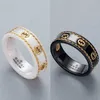 2023 New designer jewelry bracelet necklace ring ceramic male female couple pair twist gold pattern index finger tail personalitynew jewellery