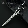 Outils 6 "univinlions 440C poignée ouverte meilleur coiffeur ciseaux de coiffure ciseaux de coiffure salon ciseaux amincissants ciseaux de coupe de cheveux japonais