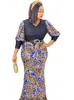 Etnik Giyim Uzun Afrika Elbise Kadınlar Fener Sleeve İmparatorluğu Kemer Cüppeleri ile 2023 Moda Zarif Pullu Parti Maxi Vestidos
