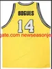 Сшитый винтаж #14 Tyrone Bogue Wake Forest Deamon Deacons Basketball Jersey Custom Number number Jersey