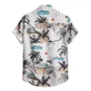 Casual shirts voor heren atletische tee mannen mode lente zomer zomers kort mouw turndown nek bedrukt t heren big tall gradiënt shirt