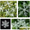 Christmas Decorations 3Pcs/Lot Decoration Snowflake Tree Ornament Plastic Snow Flake Artificial Party Supplies Dbc Drop Delivery Hom Dhy50