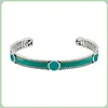 Colar de joias de grife Acessórios de bloqueio esmalte verde cola gotejamento pulseira anel casal para homens mulheres alta qualidade